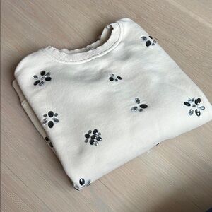 Zara Kids Butter Yellow Sweatshirt with rhinestones size 10